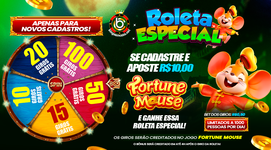 Promoção Roleta Especial Fortune Mouse